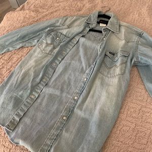 Wrangler Long Sleeve Denim Shirt (Mens)